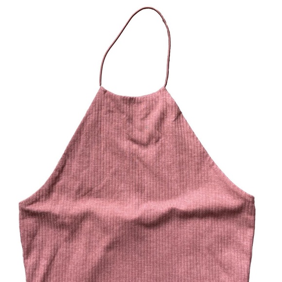 Pacsun Ribbed Halter Crop Tank Top - Picture 3 of 6